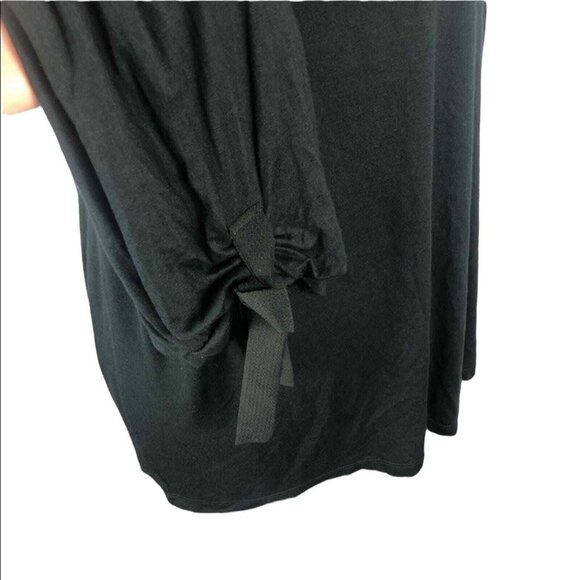 Hannah Deep V back Black blouse top size XL - Picture 2 of 5
